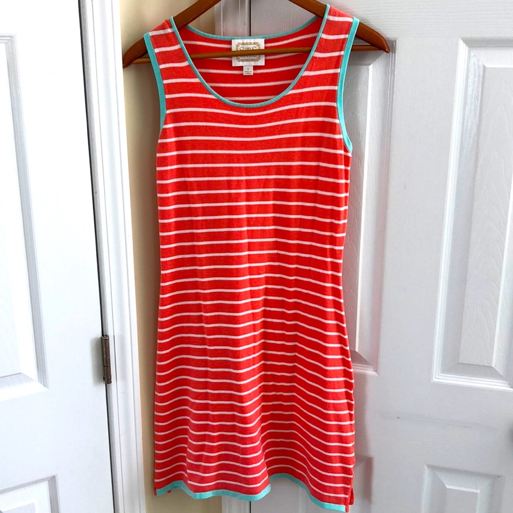 Sale to sable coral and mint knit dress size small